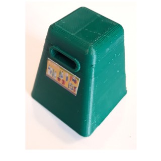 Borne de recyclage pyramide pour plastique, échelle Zéro