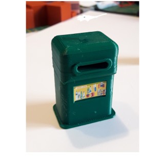 Borne de recyclage pour bouteilles plastiques, échelle zéro