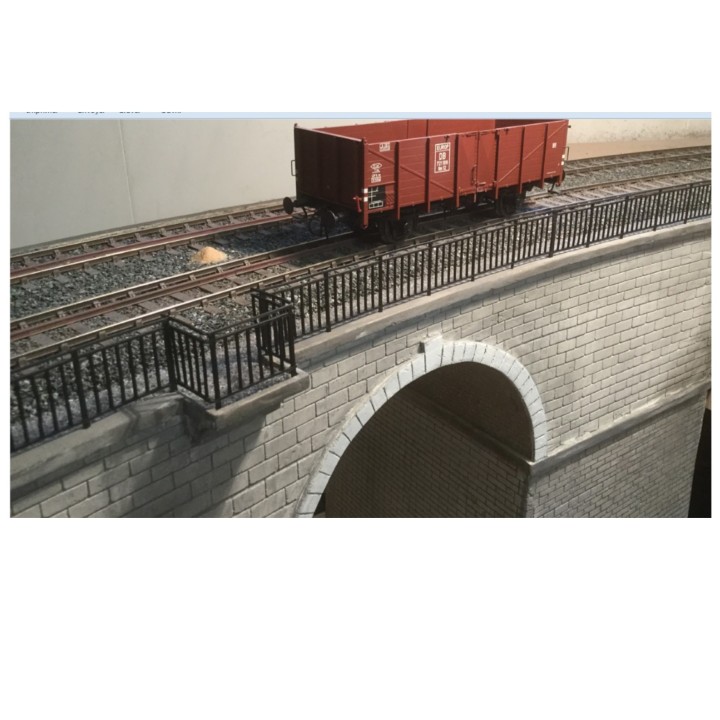 Rambarde, garde-corps pour pont 1/43,5