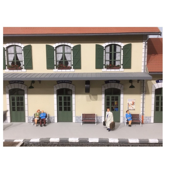 Plaques de gares 1/43,5 Bleues