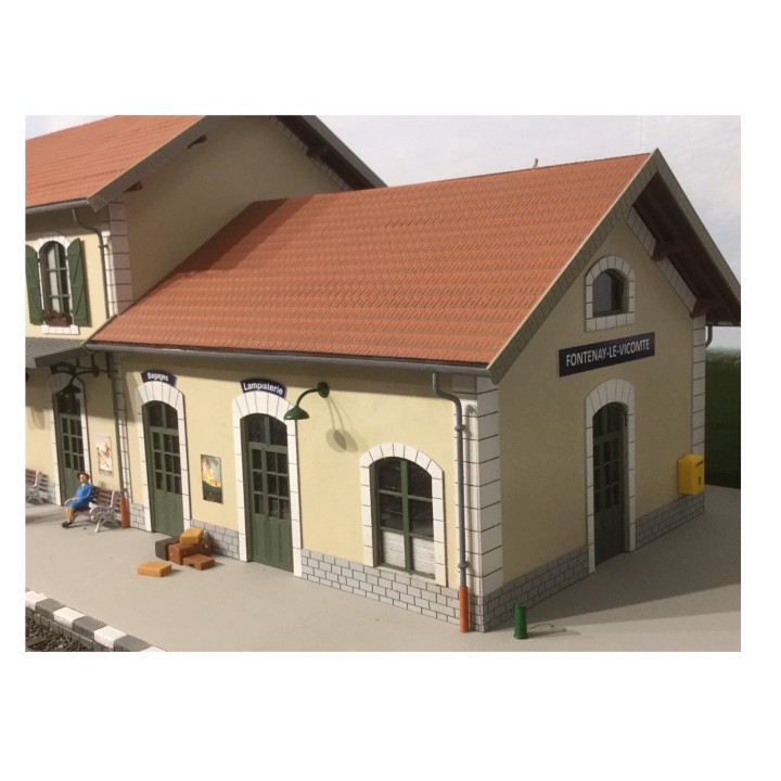 Plaques de gares. Bleues