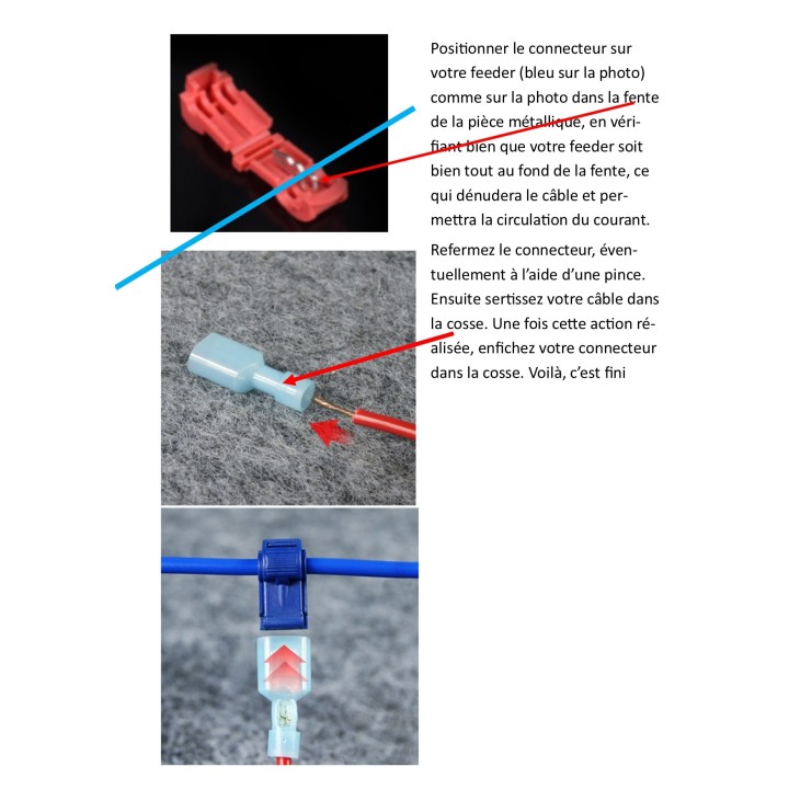 10 connecteurs et cosses pour feeder de 0,4 à 1,5 mm2