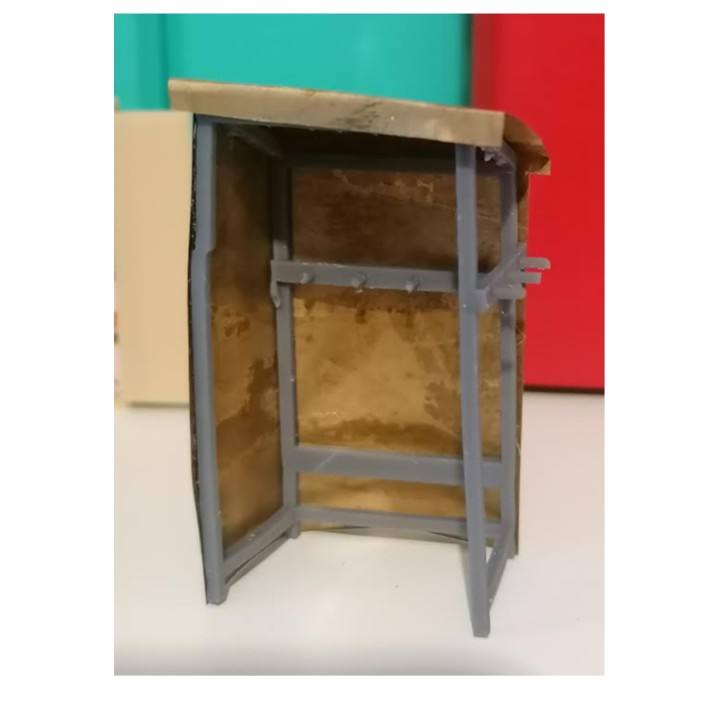 Abri pour archets de pantographes, échelle zéro