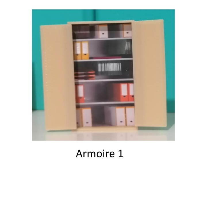 Armoire de bureau  échelle zéro.