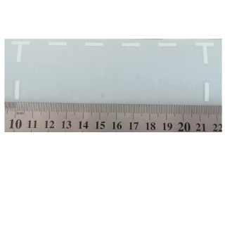 5 Places de stationnement blanches, transfert échelle Zéro