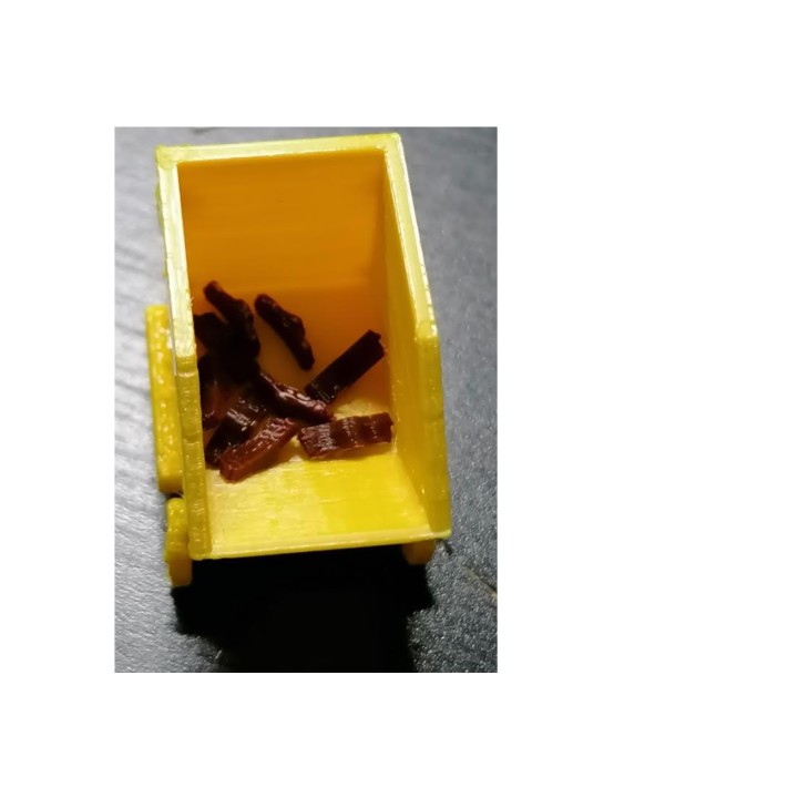 Bac de recyclage pour les semelles de freins usées, échelle zéro