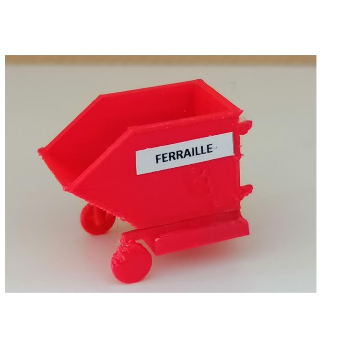 Bac de recyclage pour la ferraille, échelle zéro