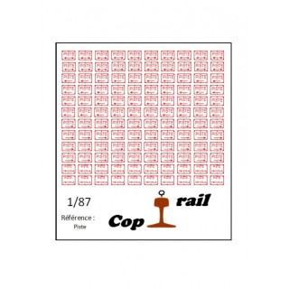 Plaque Piste échelle HO