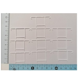 Petits garde-corps blancs Sncf, échelle zéro