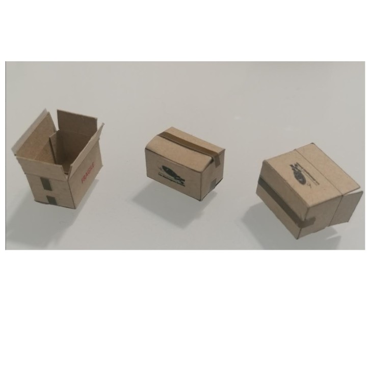 Cartons de déménagements, échelle zéro